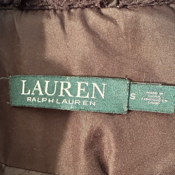 LAUREN RALPH LAUREN Diamond Quilted Black Down Hooded Removeable Faux Fur SMALL - Picture 10 of 15